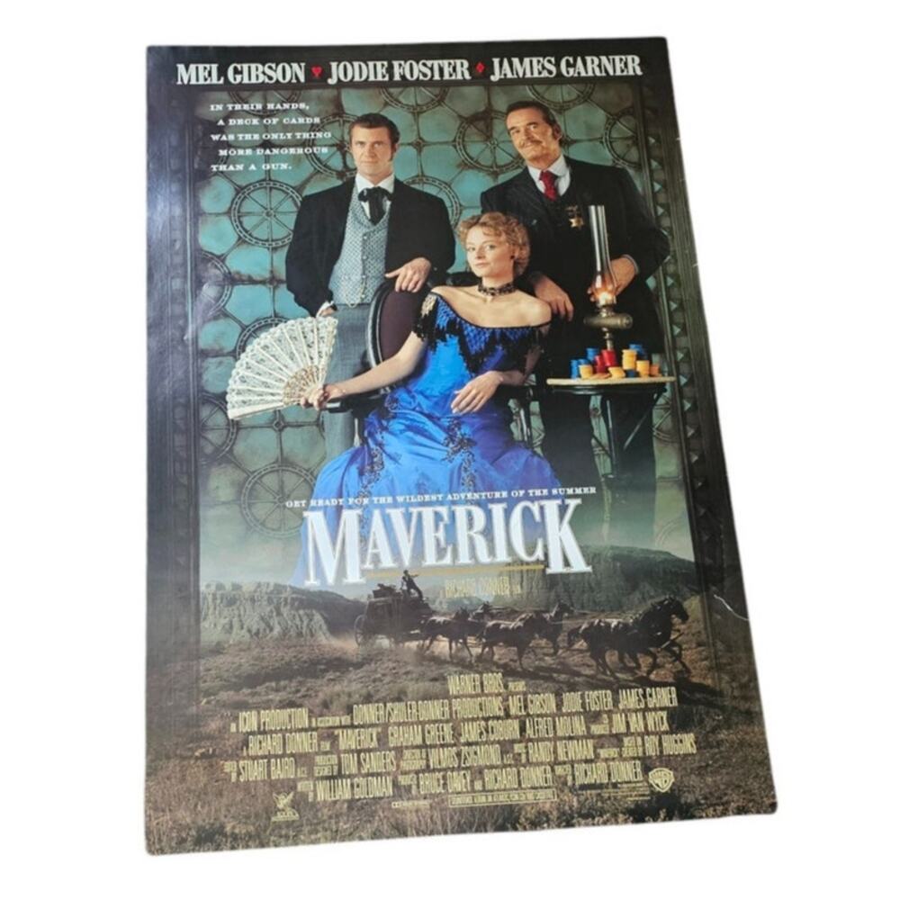 Maverick 1994 - Original Daybill Movie Poster Mel Gibson J. Garner